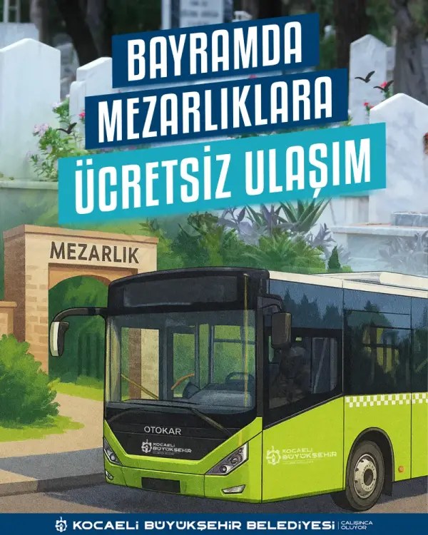 Kocaeli Büyükşehir mezarlıklara ücretsiz taşıyor