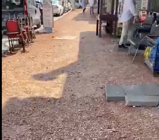 Derince’ye gitti videoyu çekti! Esnafla yetkililer tartışmış