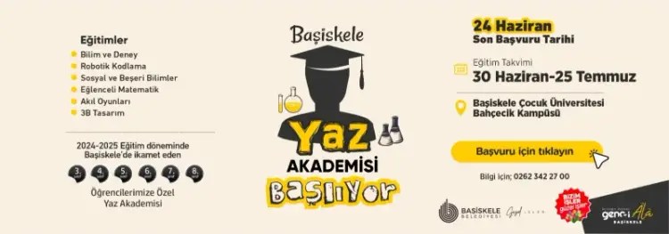 Başiskele Yaz Akademisi İçin Kayıtlar Başladı