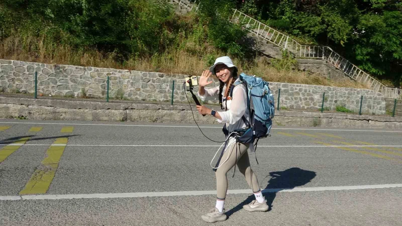 Güney Koreli Fenomen Mhyochi Türkiye’yi yürüyerek dolaşırken Ordu’da durdu ve dedi ki…