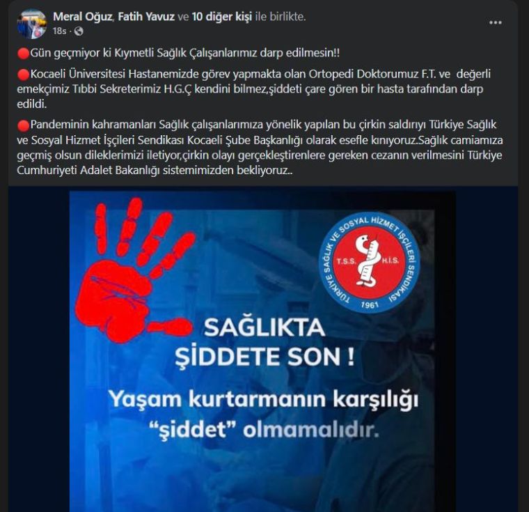 Kocaeli Üniversitesi Hastanesinde doktor ve sekretere saldırı! Darp edildiler