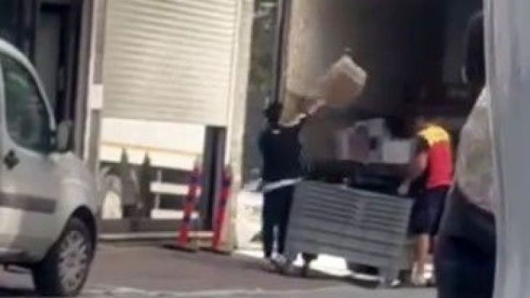 Esenyurt’ta kargo skandalı: Paketleri böyle fırlattılar