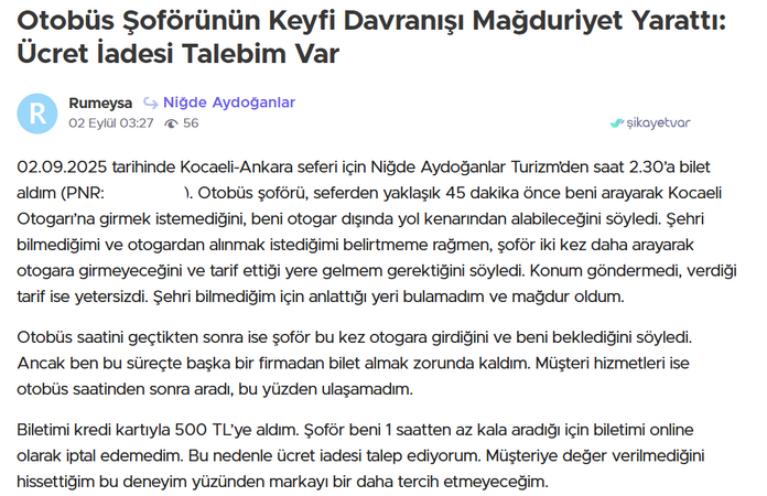 Kocaeli’de yolcu mağduriyeti: Otogara girmeyen şoför krizi