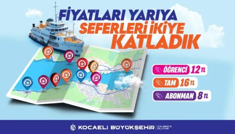 Vapur seferlerinde yeni dönem: Ücretler yarıya indi, sefer sayısı arttı