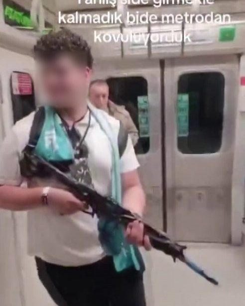 Oyuncak tüfekle video çekti, gözaltına alındı