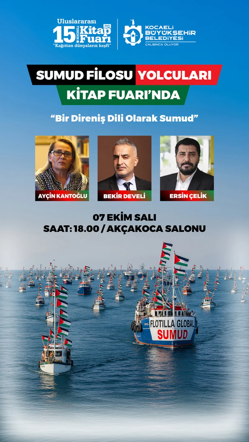 Sumud Filosu Yolcuları Kocaeli Kitap Fuarı’nda Bir Araya Geliyor