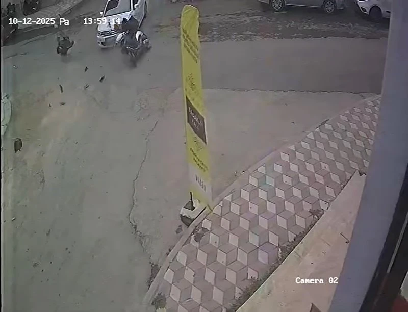 Motosiklet Kazası: Sürücü Havada Takla Atarak Yere Düştü