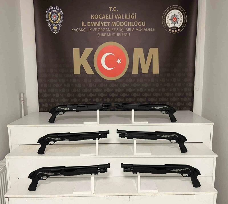 Kocaeli’de Kaçak Silah Operasyonunda Altı Pompalı Tüfek Ele Geçirildi