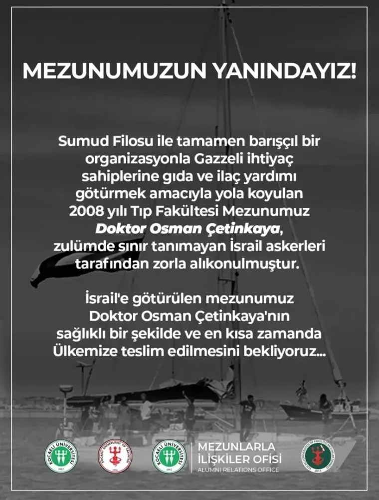 KOÜ’lü doktor da İsrail tarafından rehin alındı!