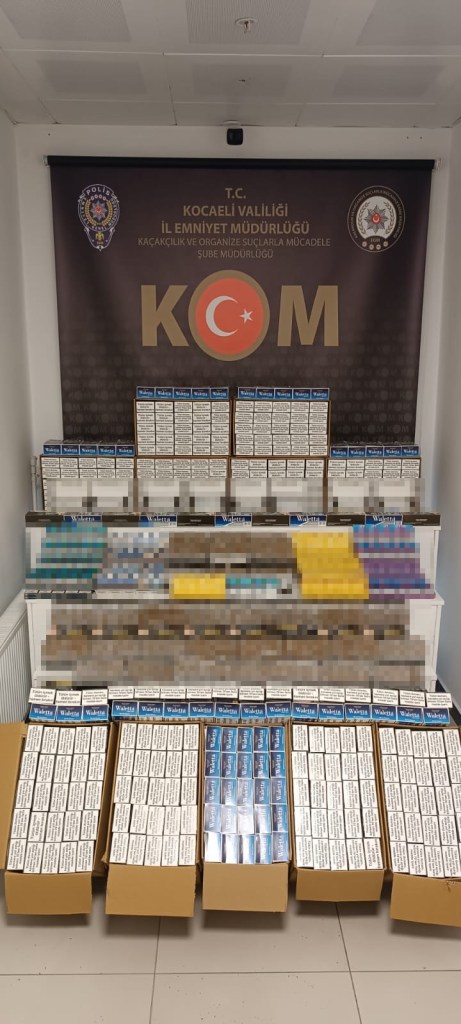 Kocaeli’de 158 bin adet kaçak makaron ele geçirildi