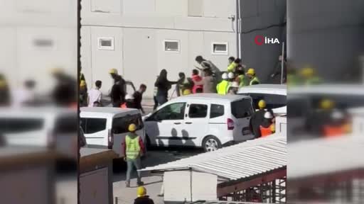İnşaat işçileri arasında taşlı sopalı kavga