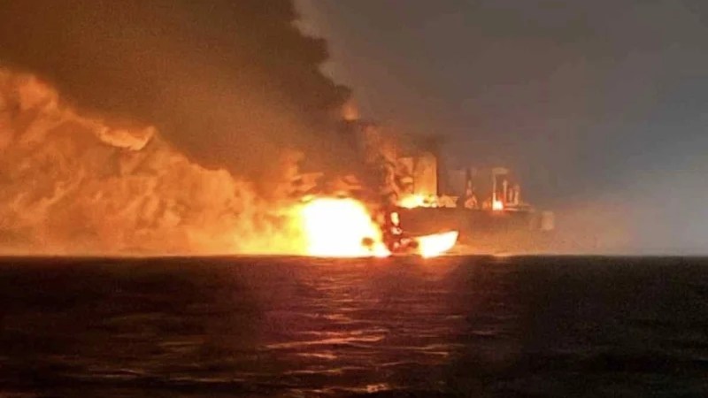 Kandıra Kefken açıklarında tanker gemisinde yangın!