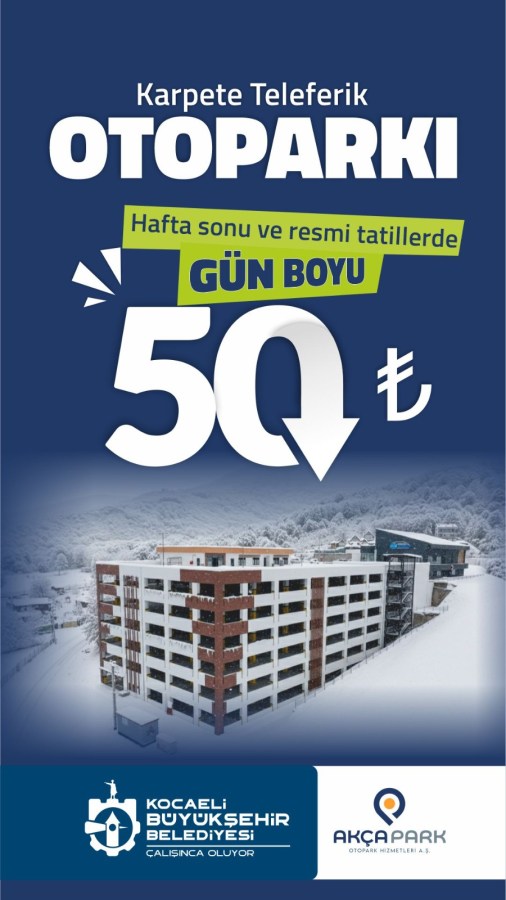 Teleferik Otoparkı hafta sonu 50 TL!