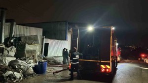 Kocaeli'de Metal İşleme Atölyesinde Yangın Çıktı