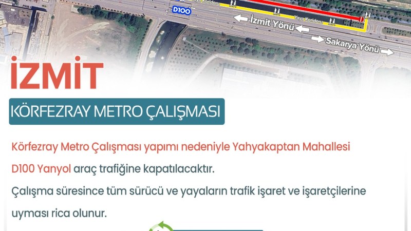 Yahyakaptan’da iki güzergâh geçici olarak kapalı