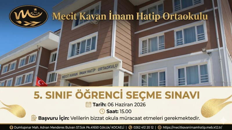 Mecit Kavan İmam Hatip Ortaokulu kapılarını açıyor