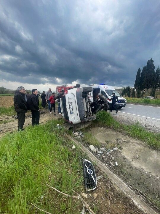 Kanala uçan Volvo hurdaya döndü