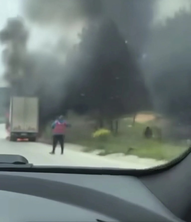 Bursa'da Seyir Halindeki Kamyon Yangına Teslim Oldu