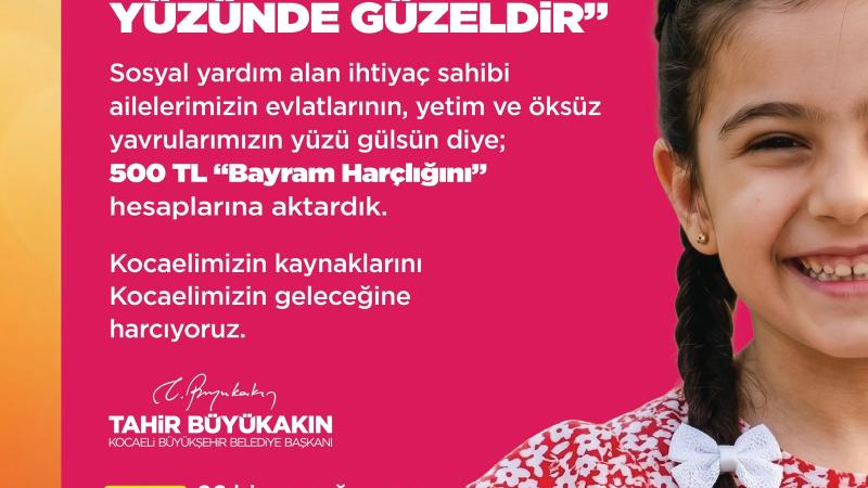 Büyükşehir’den 26 bin 500 çocuğa bayram harçlığı