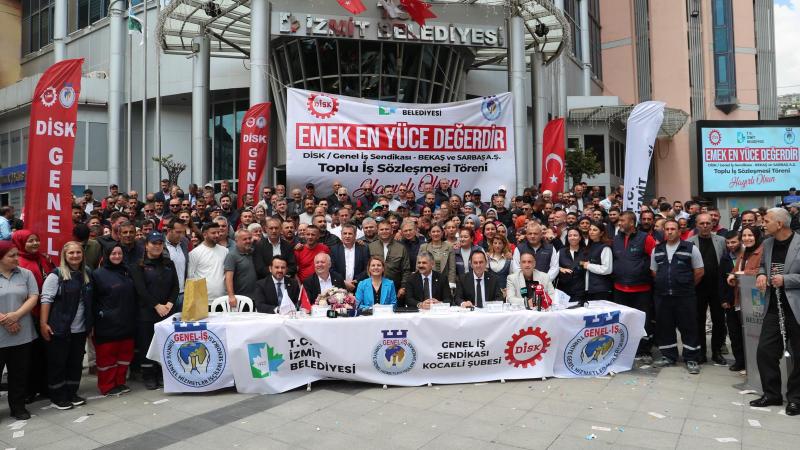 İzmit’te toplu sözleşme sevinci: En düşük maaş 70 bin TL oldu