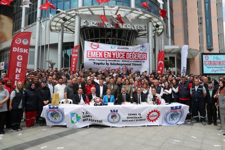 İzmit’te toplu sözleşme sevinci: En düşük maaş 70 bin TL oldu