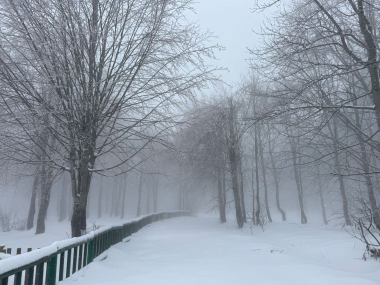 Kuzuyayla’da 4 mevsim bir arada yaşandı
