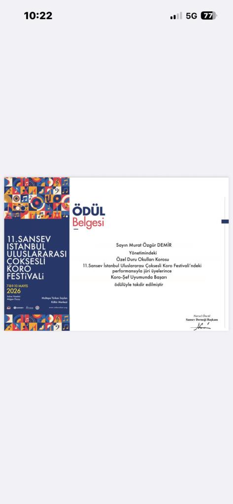Kocaeli Özel Duru Okulları’ndan SANSEV’de büyük başarı