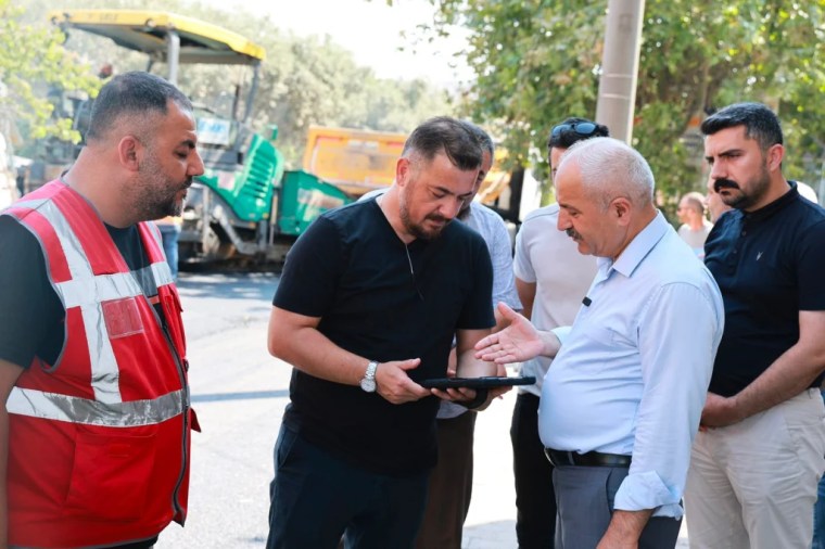 Başkan Büyükgöz, asfalt çalışmalarını inceledi