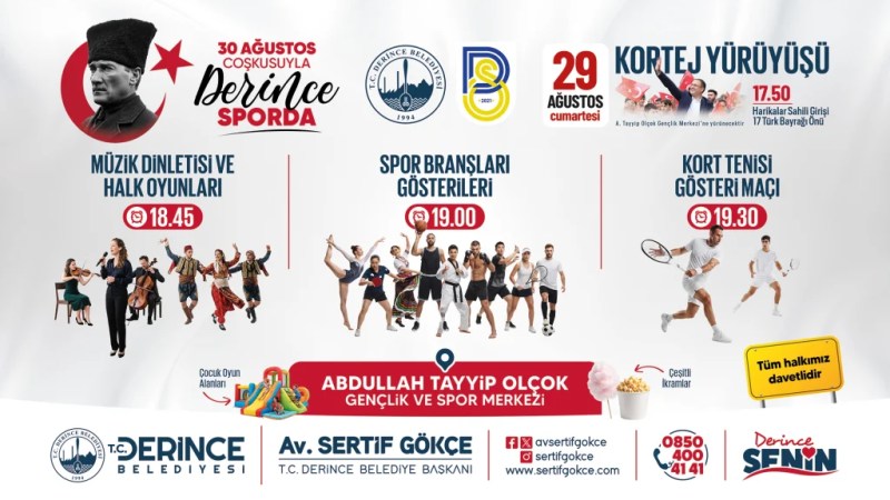 Derince'de Zafer Bayramı coşkusu!