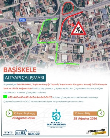 Karşıyaka Kavşağı'nda yol çalışması!