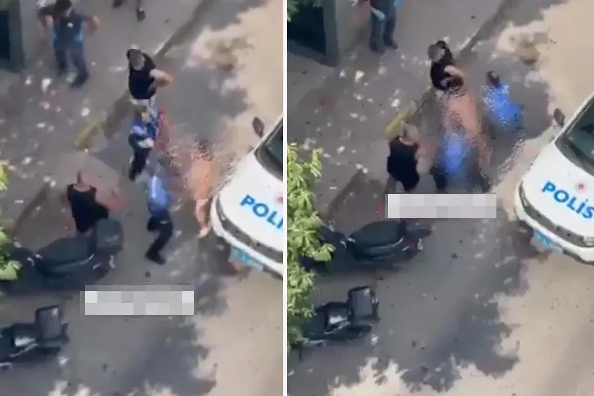 Çıplak yürüyen şahıs polise saldırdı!