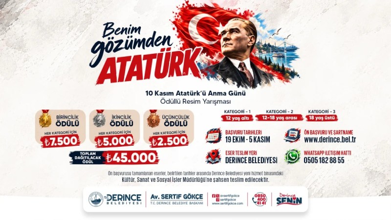 Derince'de 45 bin lira ödüllü resim yarışması