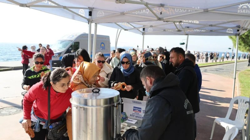 Eskihisar Sahili’nde kadınlar sporla buluştu
