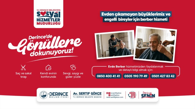 Yaşlı ve engellilere evde berber desteği