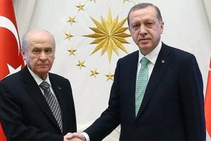 Cumhurbaşkanı Erdoğan Bahçeli ile görüştü